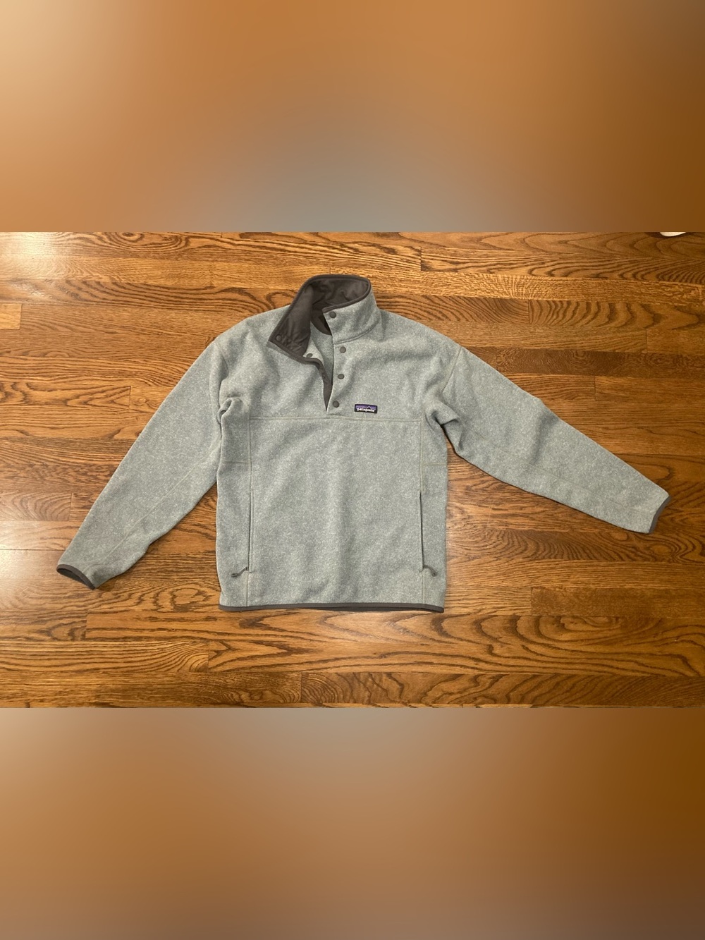 Patagonia Synchilla Snap-T Pullover Jacket Men’s Small EUC Sage Green Gray
